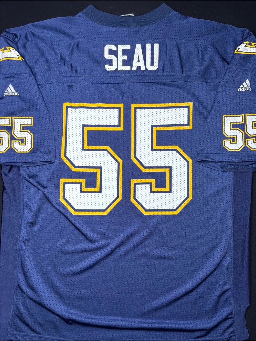 Rare Authentic Junior Seau San Diego Chargers Adidas Jersey 56